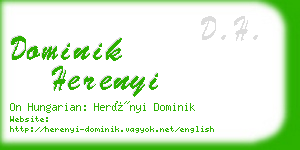 dominik herenyi business card
